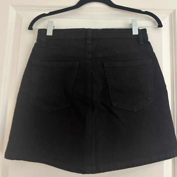NWOT Reformation 26 Lydia High Rise Denim Mini Skirt in Black - Picture 3 of 4